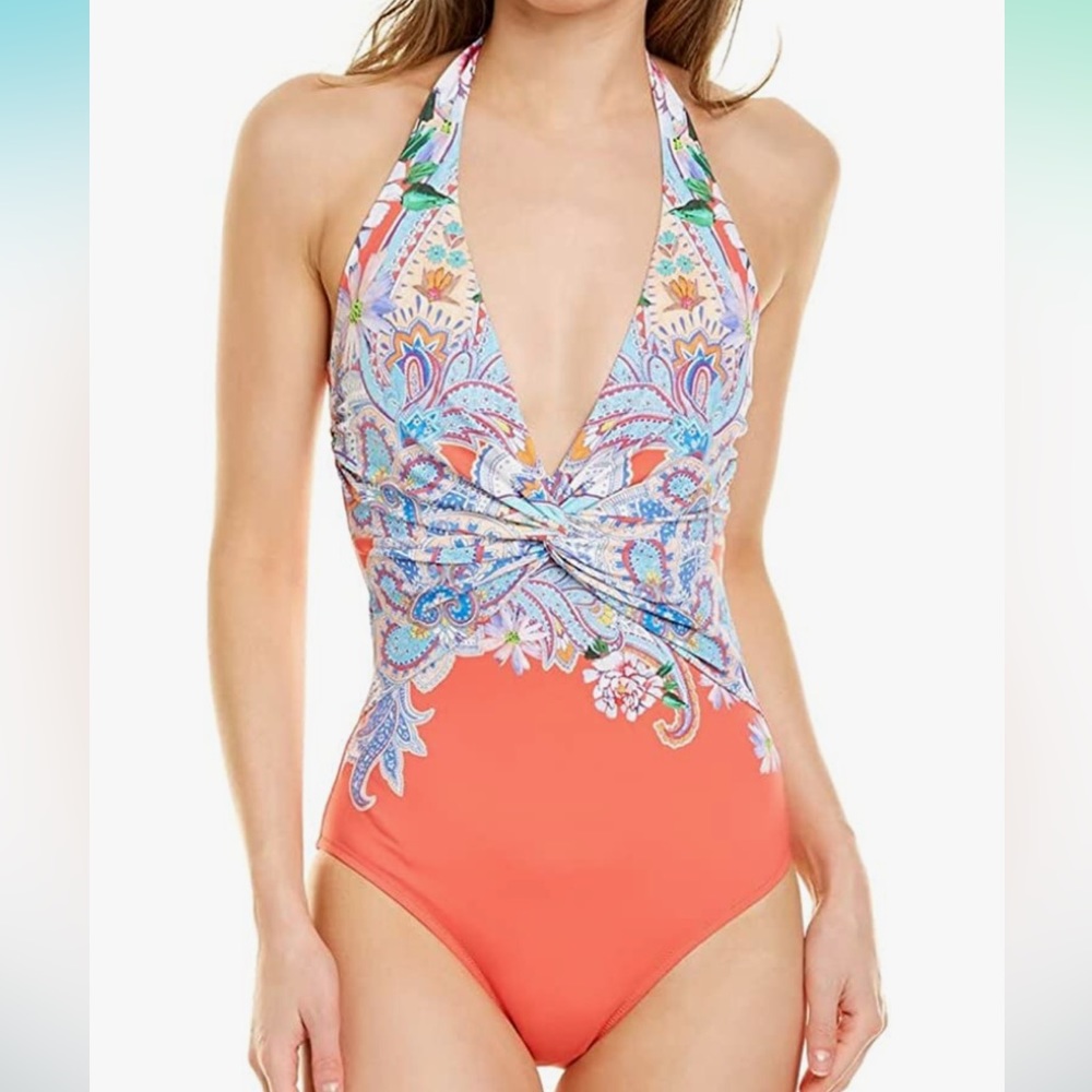 NWT Johnny Was Drew Twist One Piece Swimsuit